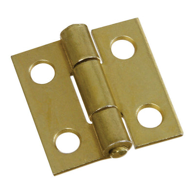National Hardware 1 in. L Brass-Plated Door Hinge