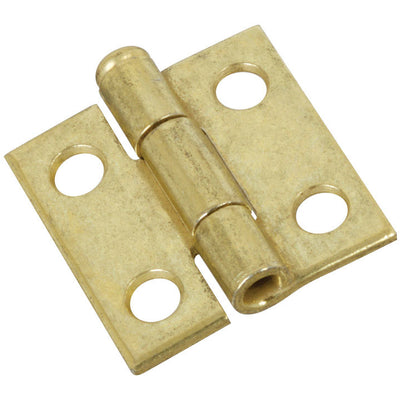National Hardware 1 in. L Brass-Plated Door Hinge