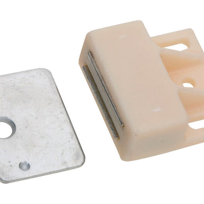 National Hardware 1-5/32 in. W X 1 in. L White Metal Magnetic Catch