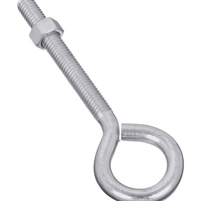 National Hardware 3/8 in. X 5 in. L Zinc-Plated Steel Eyebolt Nut Included
