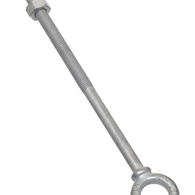 National Hardware 1/2 in. X 10 in. L Hot Dipped Galvanized Steel Eyebolt Nut Included