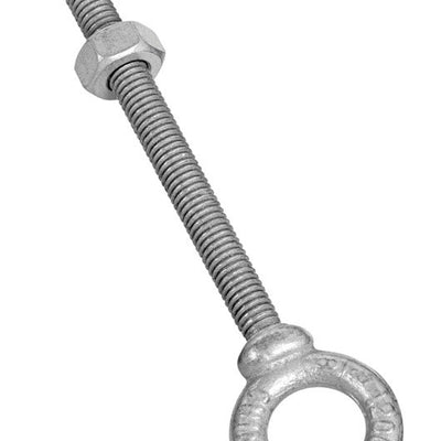 National Hardware 3/8 in. X 4-1/2 in. L Galvanized Forged Steel Eyebolt Nut Included