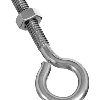 National Hardware 1/4 in. X 2-1/2 in. L Stainless Stainless Steel Eyebolt Nut Included