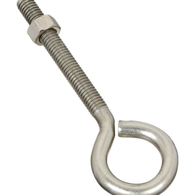 National Hardware 3/8 in. X 5 in. L Stainless Stainless Steel Eyebolt Nut Included