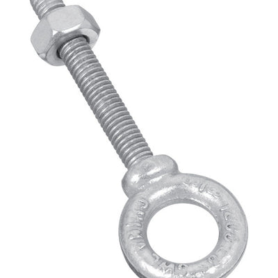 National Hardware 3/8 in. X 2-1/2 in. L Galvanized Forged Steel Eyebolt Nut Included