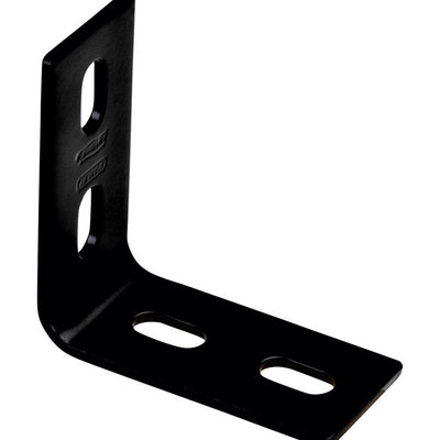 National Hardware 3.1 in. H X 1.5 in. W X 0.125 in. D Black Carbon Steel Inside/Outside Corner Brace