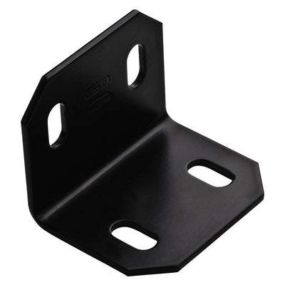 National Hardware 2-3/8 in. H X 3 in. W X 0.125 in. D Black Carbon Steel Inside/Outside Square Corne