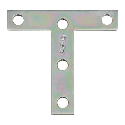 National Hardware 0.07 in. H X 3 in. W X 3 in. L Zinc-Plated Steel T-Plate
