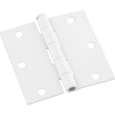 National Hardware 3-1/2 in. L White Door Hinge 3 pk