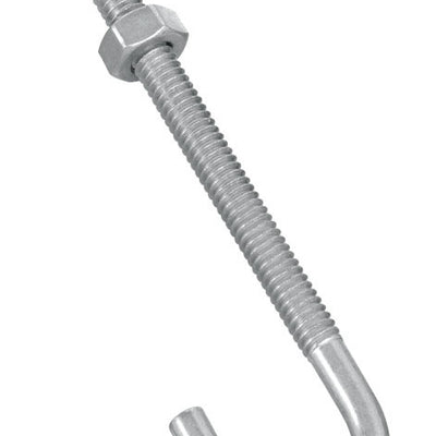 National Hardware Zinc-Plated Silver Steel 4 in. L J-Bolt 100 lb