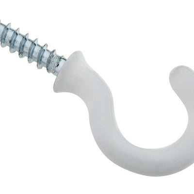 National Hardware Vinyl Coated White Steel 1-2/9 in. L Cup Hook 10 lb 50 pk