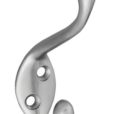 National Hardware 4.59 in. L Satin Nickel Silver Zinc Heavy Duty Garment Hook 35 lb. cap.
