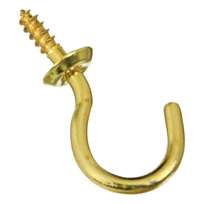 National Hardware Gold Solid Brass Cup Hook 10 lb