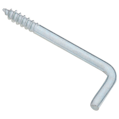 National Hardware Small Zinc-Plated Silver Steel 1-13/16 in. L Square Bend Hook