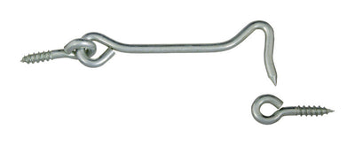 National Hardware Large Zinc-Plated Silver Steel 4 in. L Hook and Eye