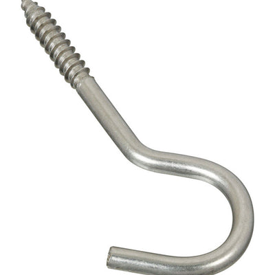 National Hardware Large Silver Stainless Steel 4-1/4 in. L Screw Hook 50 lb