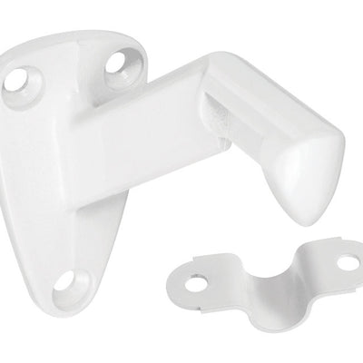 National Hardware White Zinc Die Cast w/Steel Strap Handrail Bracket