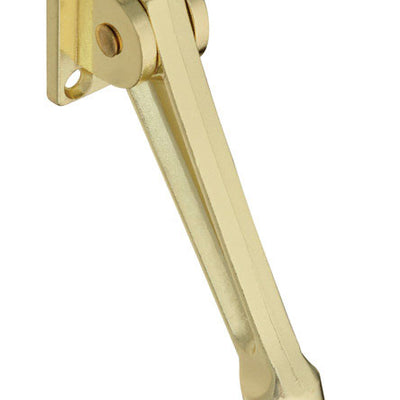 National Hardware 5 in. W Zinc w/Rubber Tip Brass Kick-Down Door Holder Mounts to door .75 in.
