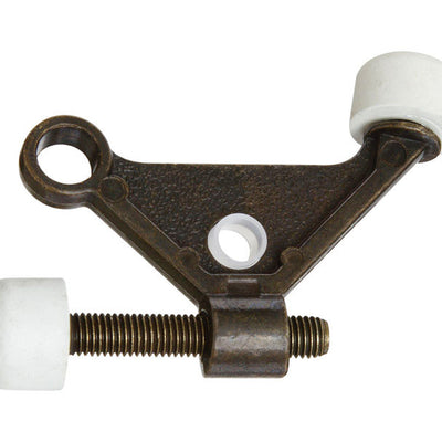 National Hardware Zinc w/Rubber Tip Antique Brass Bronze Hinge Pin Door Stop Mounts to door .5 in.