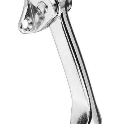 National Hardware Zinc w/Rubber Tip Chrome Silver Kick-Down Door Holder Mounts to door .75 in.