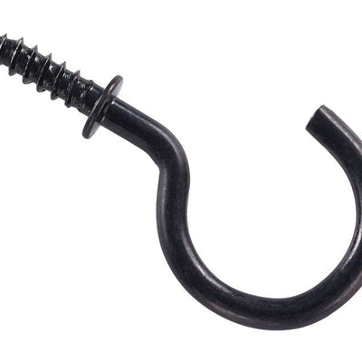 National Hardware Black Steel 1 in. L Cup Hook 13 lb 30 pk