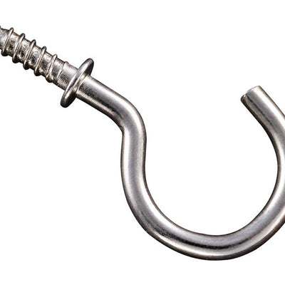 National Hardware Small Nickel Plated Silver Steel 1 in. L Cup Hook 13 lb 30 pk