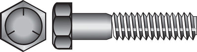 HILLMAN 1/4 in. D X 3/4 in. L Heat Treated Zinc Steel Hex Head Cap Screw 100 pk