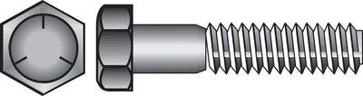HILLMAN 1/4 in. D X 1/2 in. L Heat Treated Zinc Steel Hex Head Cap Screw 100 pk