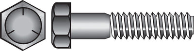 HILLMAN 1/4 in. D X 3 in. L Heat Treated Zinc Steel Hex Head Cap Screw 100 pk