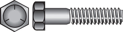HILLMAN 5/16 in. D X 1-1/4 in. L Heat Treated Zinc Steel Hex Head Cap Screw 100 pk