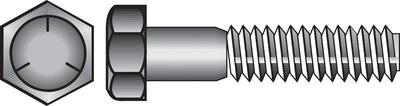 HILLMAN 5/16 in. D X 3 in. L Heat Treated Zinc Steel Hex Head Cap Screw 100 pk