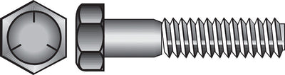 HILLMAN 7/16 in. D X 2-1/2 in. L Heat Treated Zinc Steel Hex Head Cap Screw 50 pk