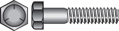 HILLMAN 1/2 in. D X 1 in. L Heat Treated Zinc Steel Hex Head Cap Screw 50 pk