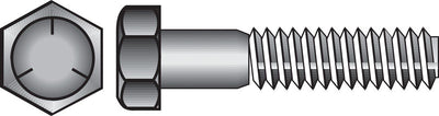 HILLMAN 1/2 in. D X 2 in. L Heat Treated Zinc Steel Hex Head Cap Screw 50 pk