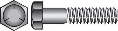 HILLMAN 1/2 in. D X 5-1/2 in. L Heat Treated Zinc Steel Hex Head Cap Screw 25 pk