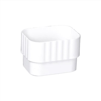Amerimax 2 in. W X 3 in. L White Vinyl K Downspout Connector