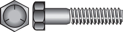 HILLMAN 5/8 in. D X 3-1/2 in. L Heat Treated Zinc Steel Hex Head Cap Screw 25 pk