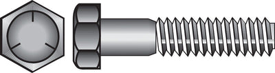 HILLMAN 5/8 in. D X 4-1/2 in. L Heat Treated Zinc Steel Hex Head Cap Screw 25 pk