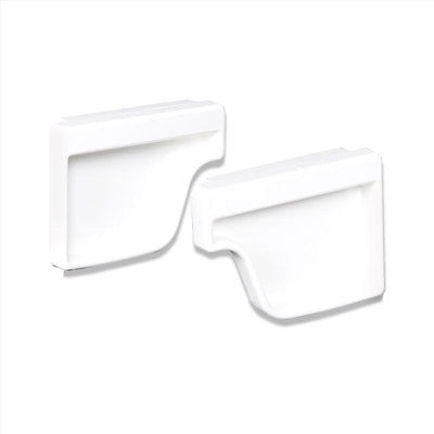 Amerimax 4.6 in. H X 2 in. W X 5 in. L White Vinyl K Gutter End Cap