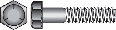 HILLMAN 3/4 in. D X 5-1/2 in. L Heat Treated Zinc Steel Hex Head Cap Screw 20 pk