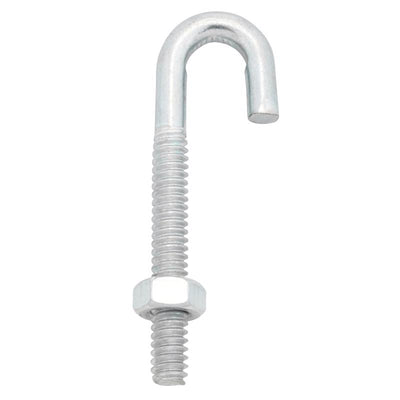 Hampton Small Zinc-Plated Silver Zinc 0.5625 in. L J-Bolt 60 lb