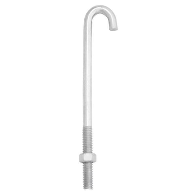 Hampton Small Zinc-Plated Silver Zinc 1 in. L J-Bolt 375 lb