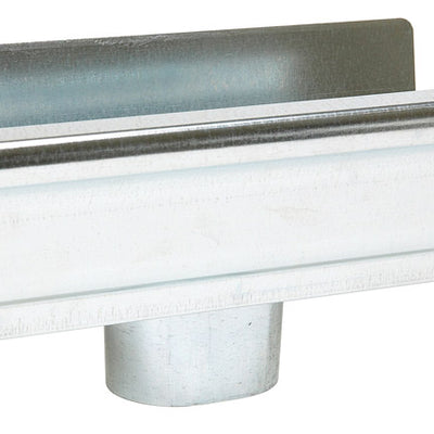 Amerimax 4 in. H X 4 in. W X 8 in. L Metallic Galvanized Steel K Gutter End with Drop