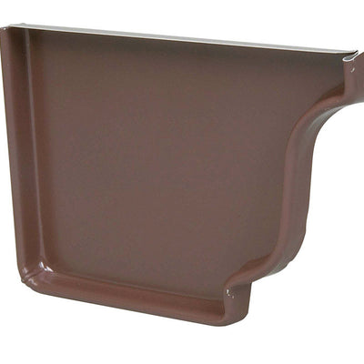 Amerimax 0.5 in. H X 3.5 in. W X 5 in. L Brown Aluminum K Left End Cap