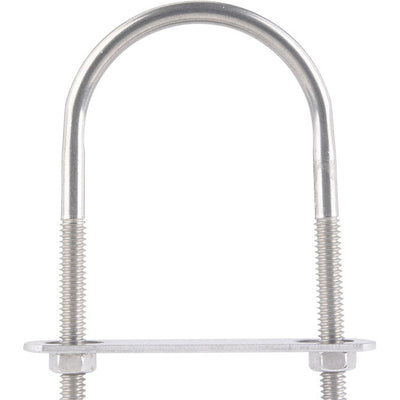 Hampton 1/4 in. X 2 in. W X 3-1/2 in. L Coarse Stainless Steel U-Bolt