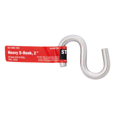 Hampton Medium Stainless Steel 2-1/8 in. L S-Hook 55 lb