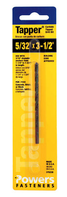 HILLMAN Tapper 5/32 in. X 3-1/2 in. L Carbide Tipped Drill Bit Straight Shank