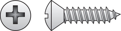 HILLMAN No. 6 Ga. X 1-1/4 in. L Phillips Oval Head Sheet Metal Screws 100 pk