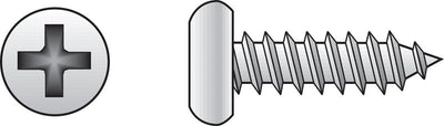 HILLMAN No. 6 Ga. X 1-1/4 in. L Phillips Pan Head Sheet Metal Screws 100 pk