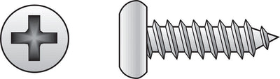 HILLMAN No. 8 Ga. X 1-1/2 in. L Phillips Pan Head Sheet Metal Screws 100 pk